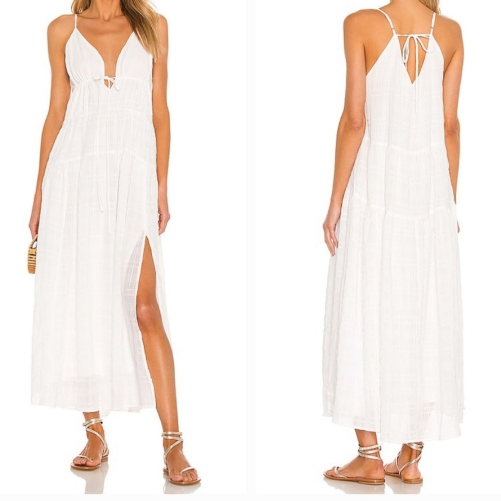 ASTR The Label White Maxi Dress Lizbeth